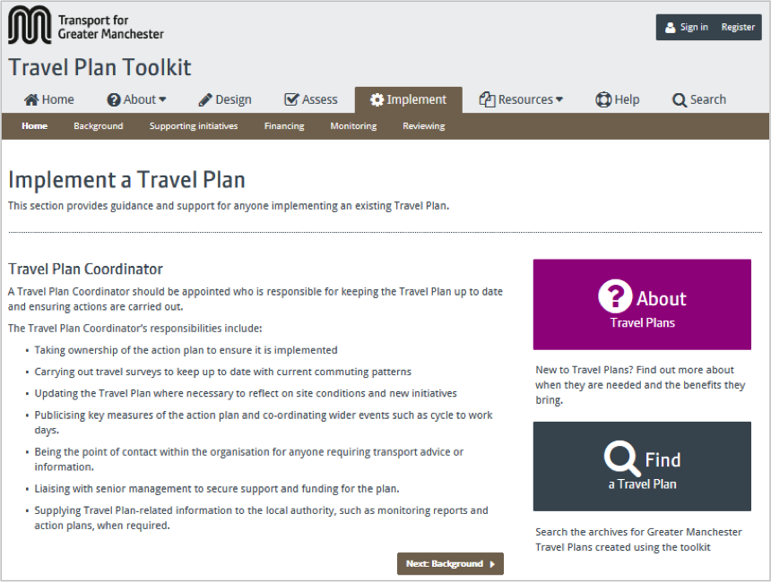 travel plan toolkit